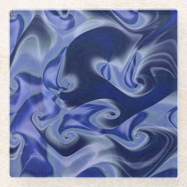 The Great Blue Glass Coaster (Front)