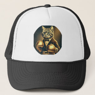 The Great Catsby – Cat with boxing gloves Trucker Hat