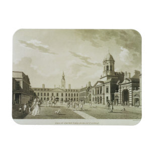 The Great Court Yard, Dublin Castle, 1792 (engravi Magnet