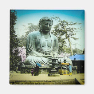The Great Daibutsu at Kamakura Vintage Old Japan Magnet