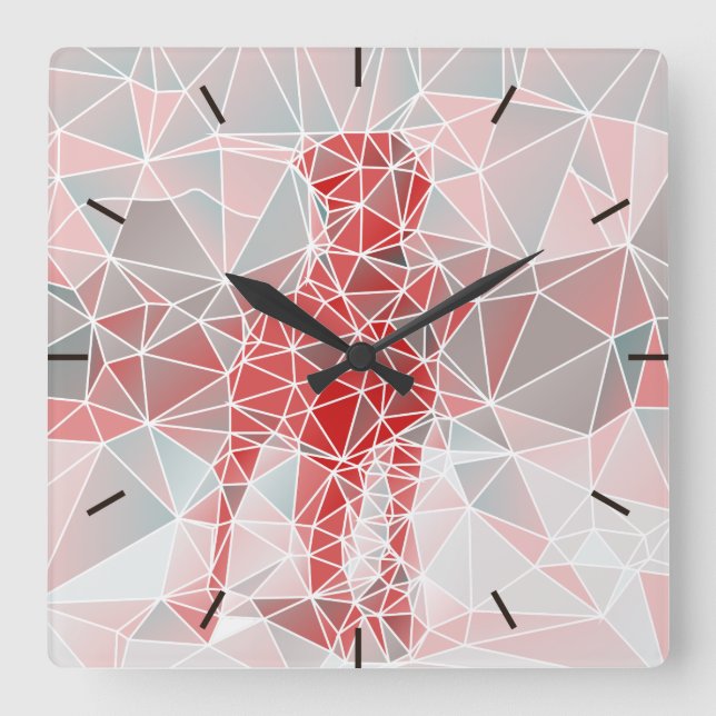 The Great Dane - the Apoll of dogs Square Wall Clock (Front)