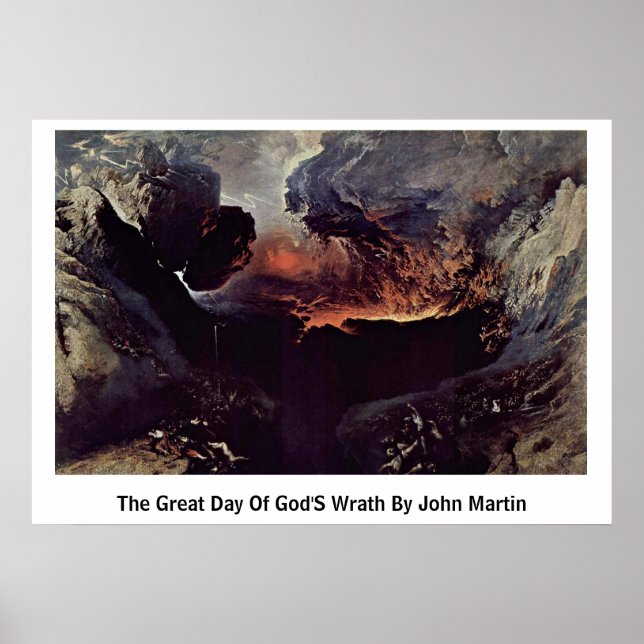 The Great Day Of God'S Wrath By John Martin Poster (Front)