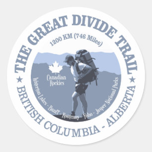 The Great Divide Trail Classic Round Sticker