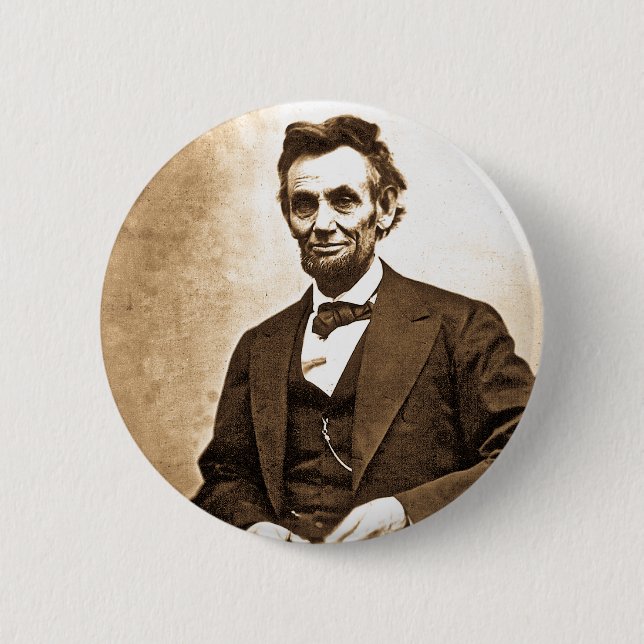 The Great Emancipator - Abe Lincoln (1865) 6 Cm Round Badge (Front)