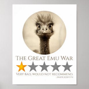 The Great Emu War - Australian History Meme  Poster