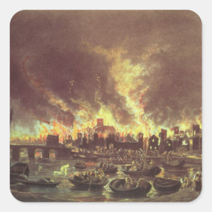 The Great Fire of London, 1666 Square Sticker
