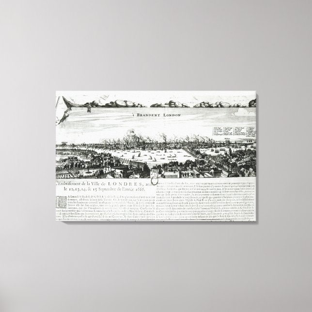 The Great Fire of London in 1666 Canvas Print (Front)