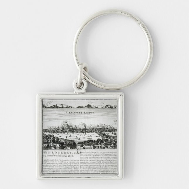 The Great Fire of London in 1666 Key Ring (Front)