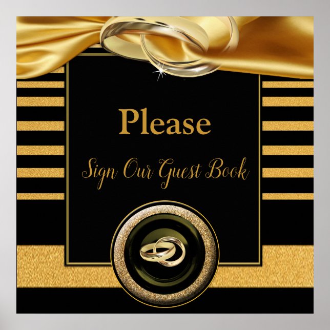 The Great Gatsby Guest Book Wedding Sign (Front)