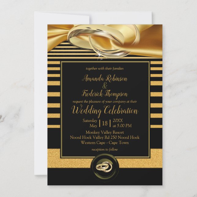 The Great Gatsby Inspiration Wedding Invitation (Front)