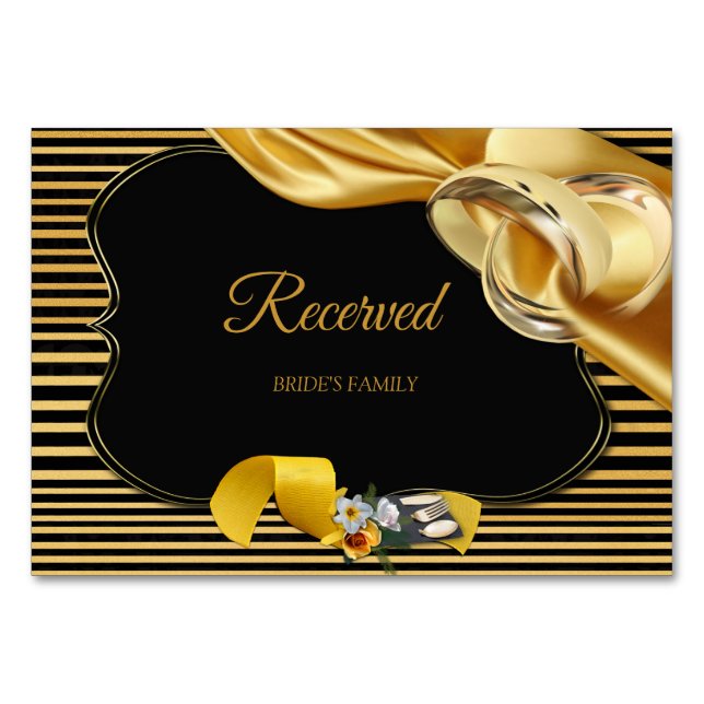 The Great Gatsby Wedding Reserved Card (Front)