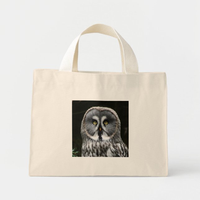 The Great Grey Owl ttcnm Mini Tote Bag (Front)