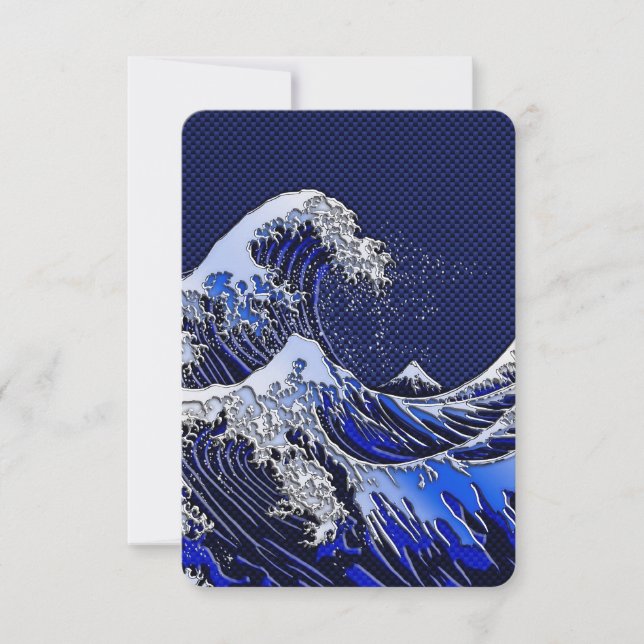 The Great Hokusai Wave chrome carbon fibre styles (Front)