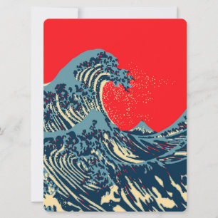 The Great Hokusai Wave in Hope Art Style