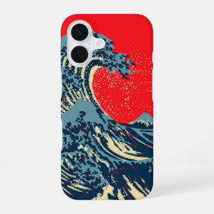 The Great Hokusai Wave in Hope Art Style iPhone 16 Case