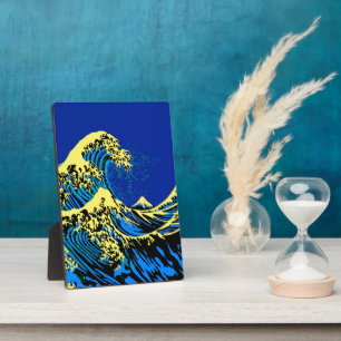 The Great Hokusai Wave in Pop Art Style Accent Plaque