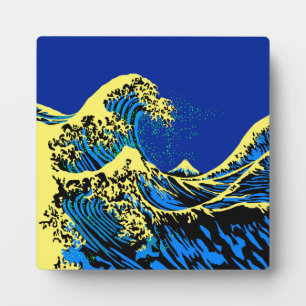 The Great Hokusai Wave in Pop Art Style Decor Plaque