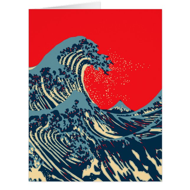 The Great Hokusai Wave in Vibrant Style (Front)