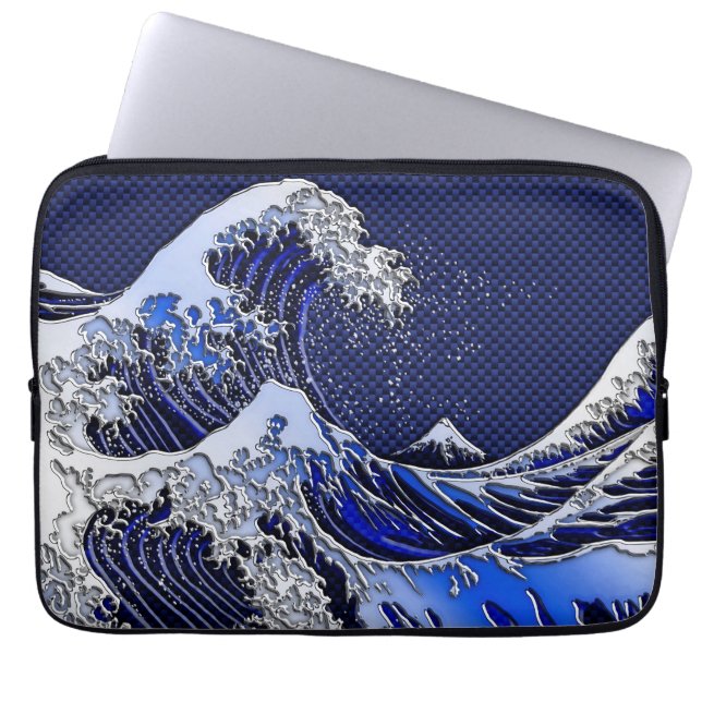 The Great Hokusai Wave Modern styles Laptop Sleeve (Front)