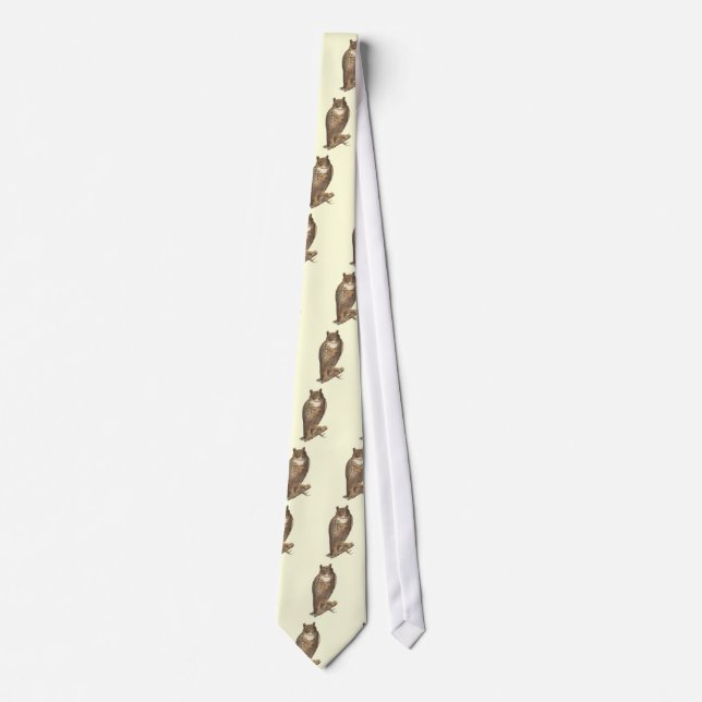 The Great Horned Owl (Bubo virginianus) Tie (Front)