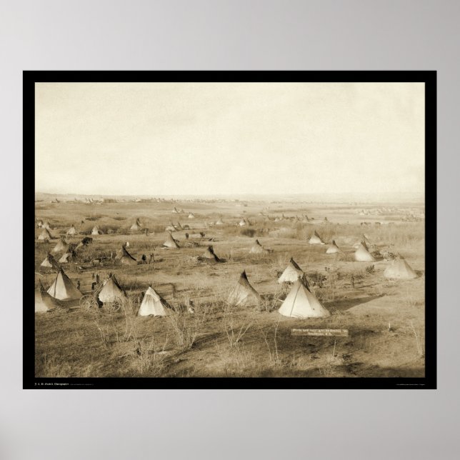 The Great Hostile Lakota Camp SD 1891 Poster (Front)
