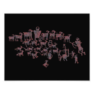 The Great Hunt Petroglyph Panel Photo Print