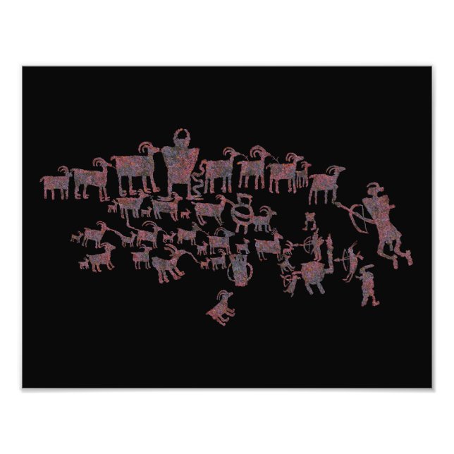 The Great Hunt Petroglyph Panel Photo Print (Front)