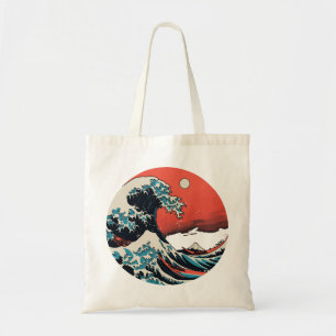 The Great Kanagawa Retro Wave Tote Bag