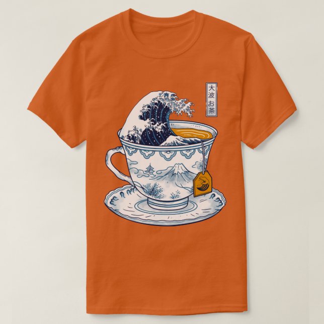 The Great Kanagawa Tea  T-Shirt (Design Front)