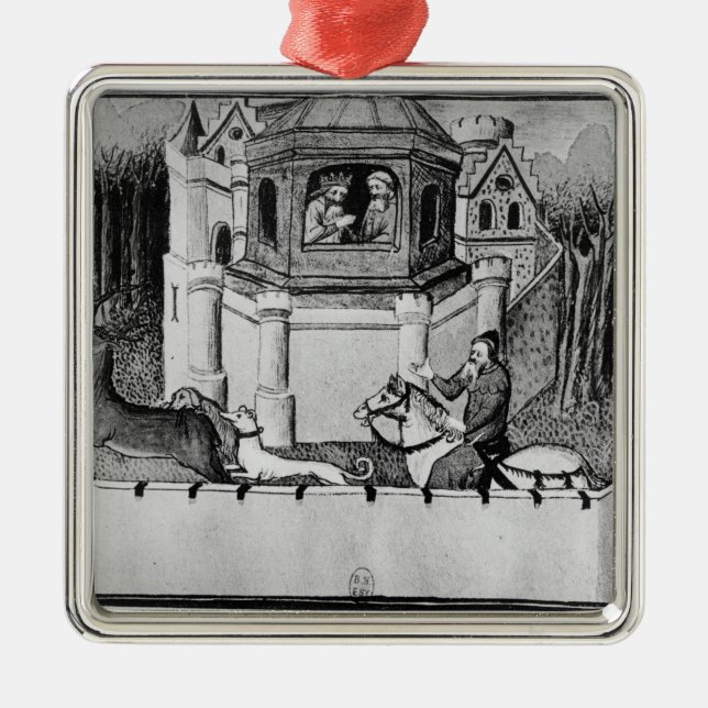 The Great Khan in Peking Metal Tree Decoration (Front)