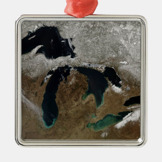 The Great Lakes 3 Metal Tree Decoration (Front)