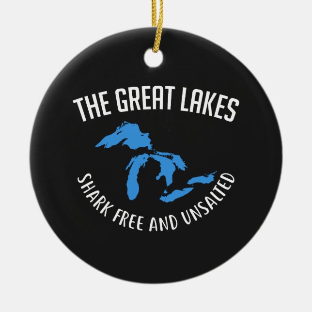 The Great Lakes Ceramic Tree Decoration (Front)