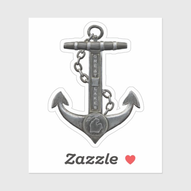 The Great Lakes, nautical anchor design    (Sheet)