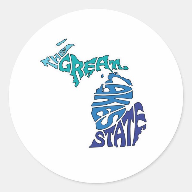 The Great Lakes State - Michigan Classic Round Sti Sticker (Front)