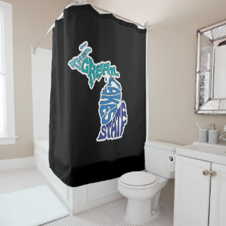 The Great Lakes State - Michigan Shower Curtain