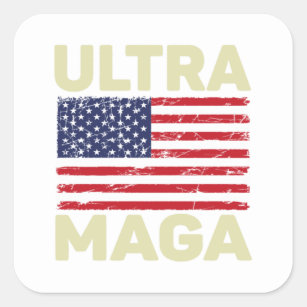 The Great Maga King Donald Trump - Ultra Mega Eagl Square Sticker