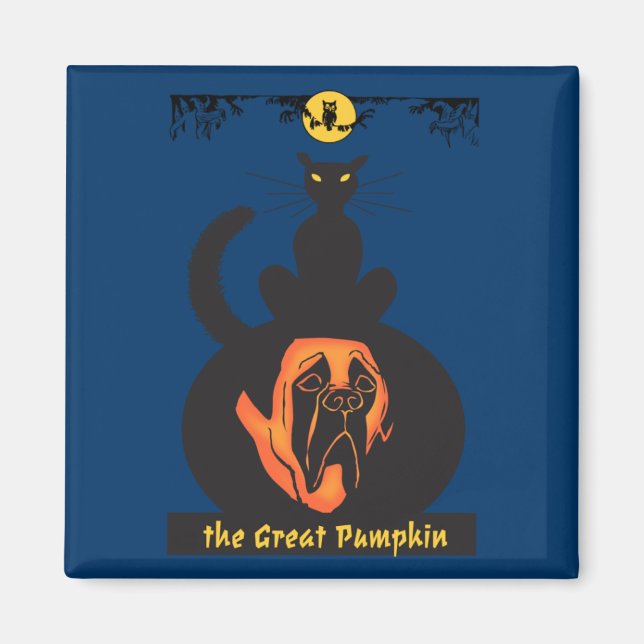 The Great Mastiff Pumpkin Magnet (Front)