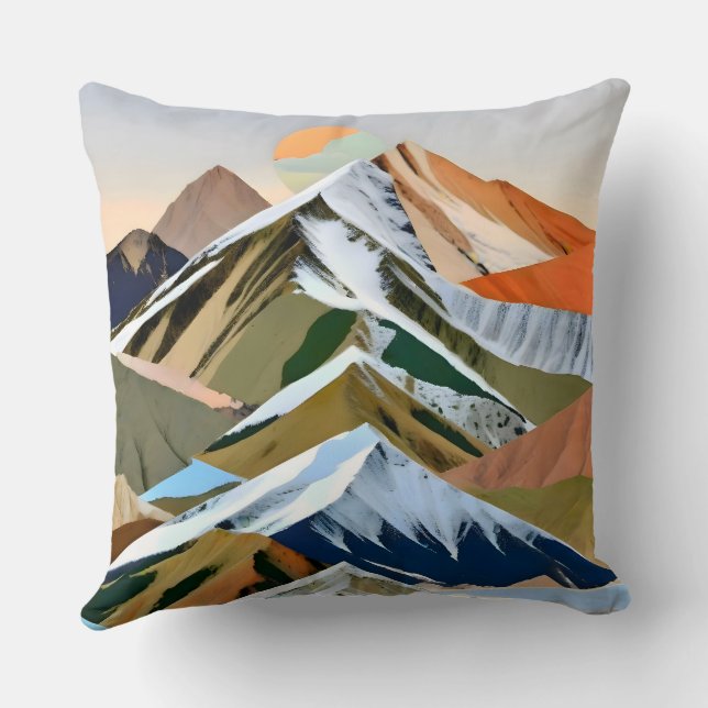 The Great Mountain Ranges Cushion (Back)