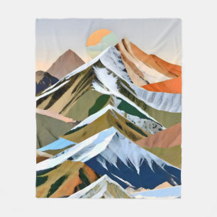 The Great Mountain Ranges Fleece Blanket