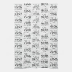 The Great New York City (typography) Tea Towel
