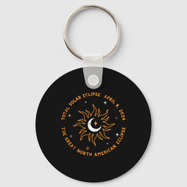 The Great North American Total Solar Eclipse April Key Ring (Front)
