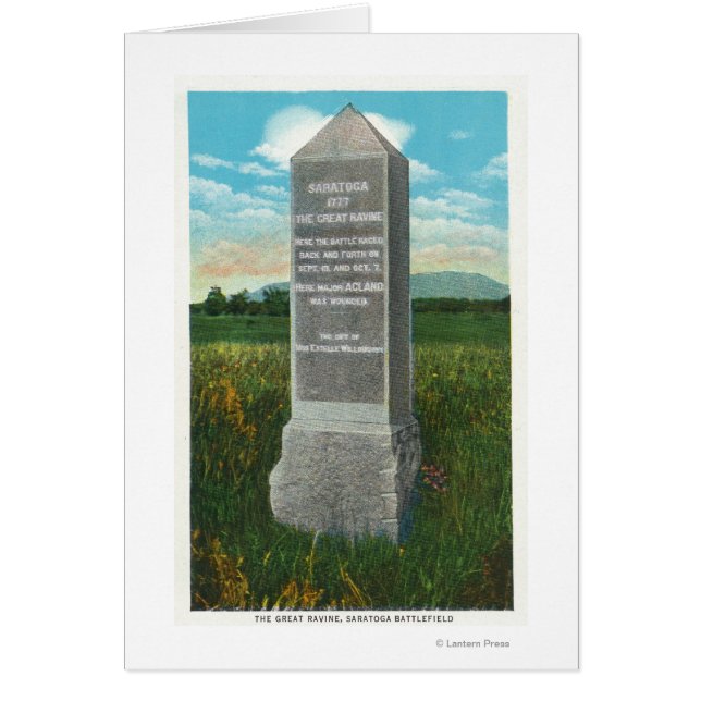 The Great Ravine of the Saratoga Battlefield (Front)