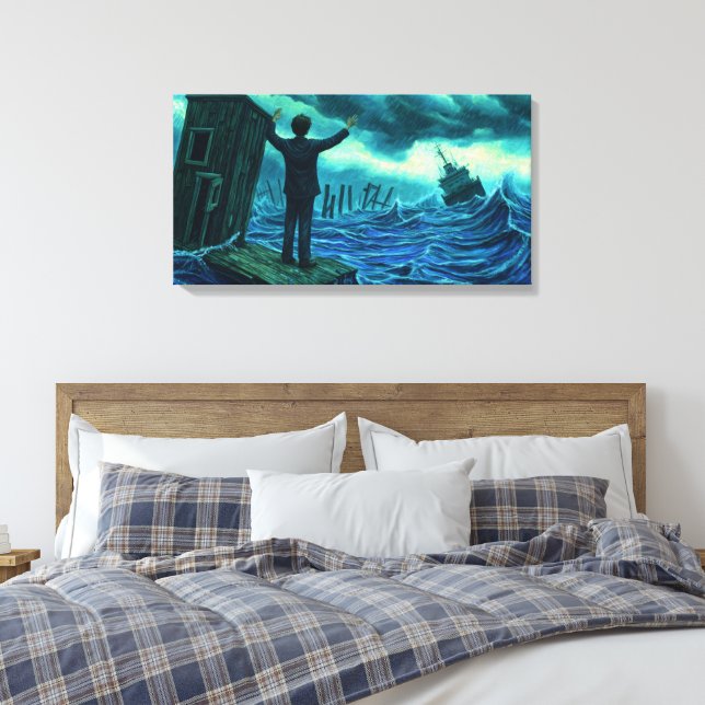The great rescue  canvas print (Insitu(Bedroom))