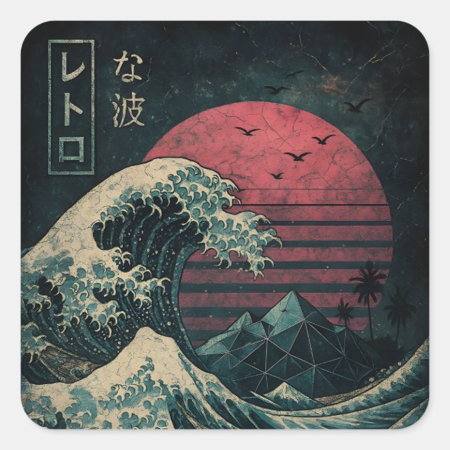 The Great Retro Wave Classic Square Sticker (Front)