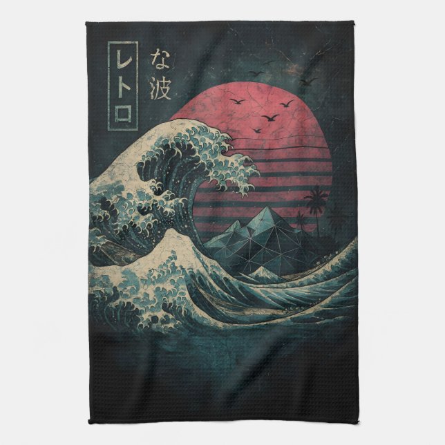 The Great Retro Wave Classic Tea Towel (Vertical)