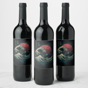 The Great Retro Wave Classic Wine Label