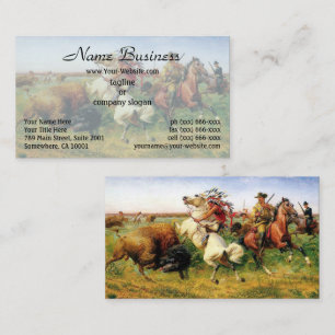 The Great Royal Buffalo Hunt by Louis Maurer Business Card