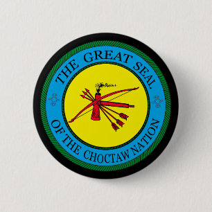 The Great Seal of Choctaw Nation of Oklahoma 6 Cm Round Badge