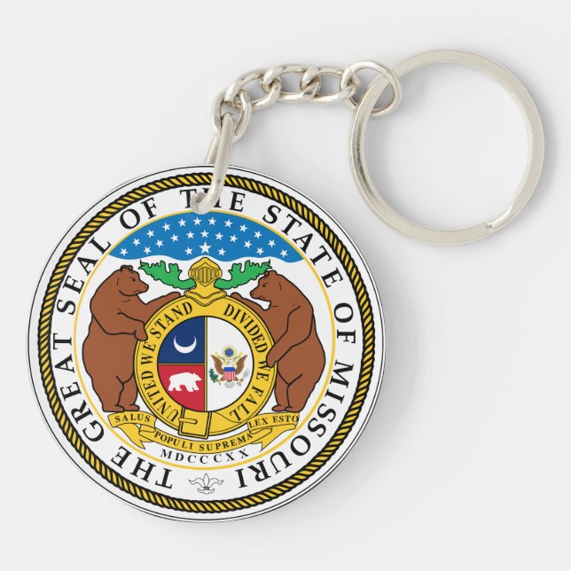 The Great Seal of Missouri state  Key Ring (Back)