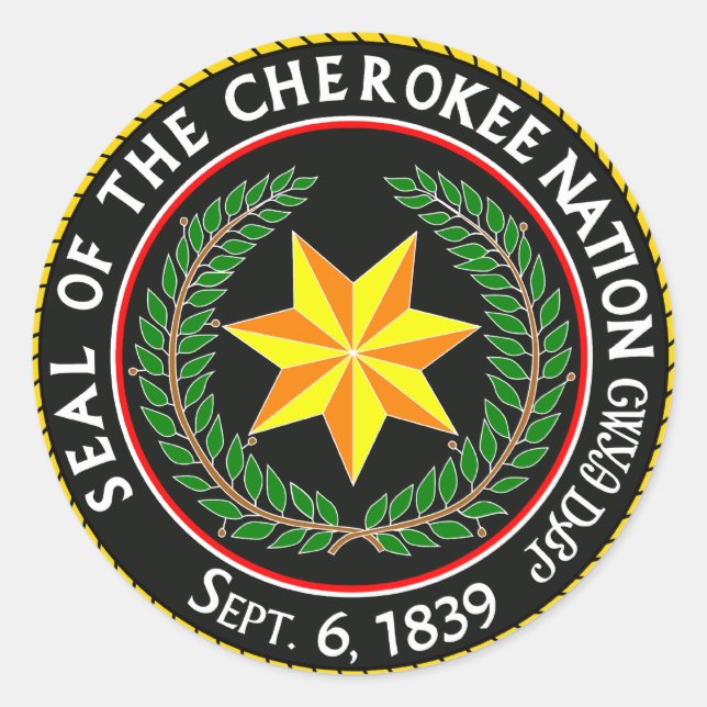 The Great Seal Of The Cherokee Nation Oklahoma  (Front)
